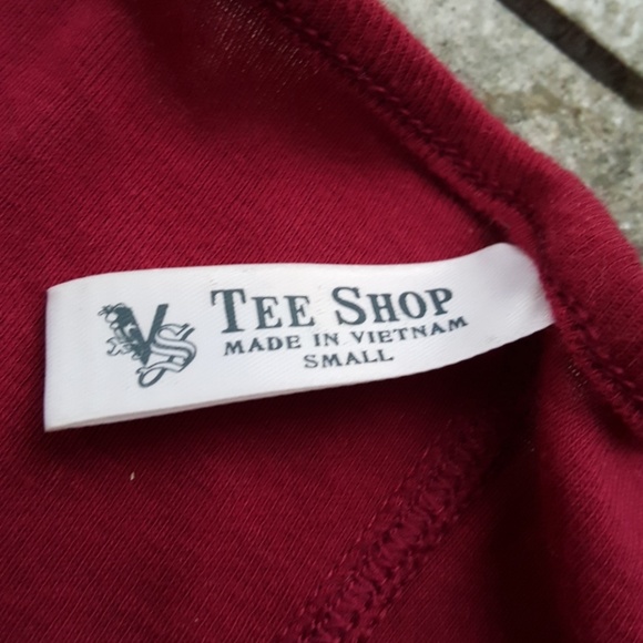 Victoria's Secret V Neck Shirt with Sheer Sleeves - Picture 6 of 8